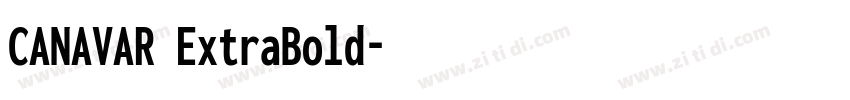 CANAVAR ExtraBold字体转换